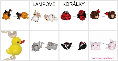 Lampové korálky zvířátka